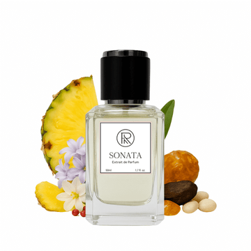 Frago SONATA perfume bottle with fruits – bright citrus floral fragrance